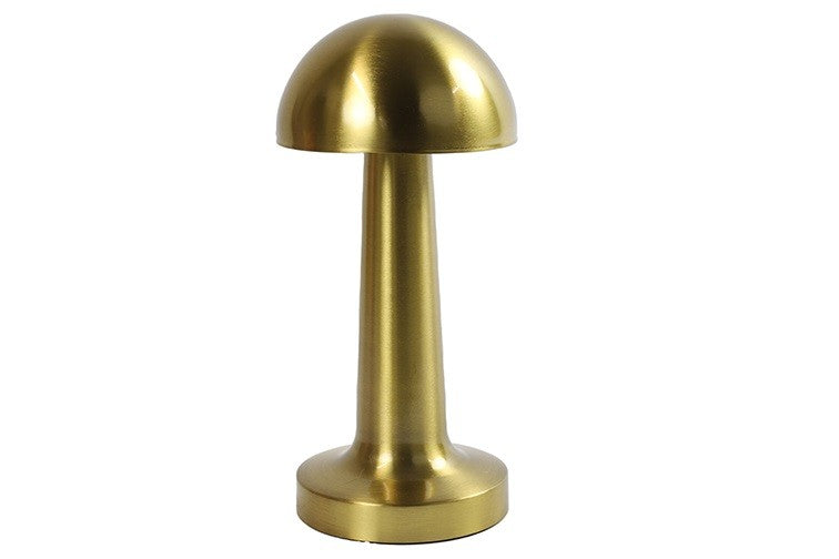 Candeeiro de Mesa LED com Sensor Touch e Bateria Recarregável Dourado Design Cogumelo