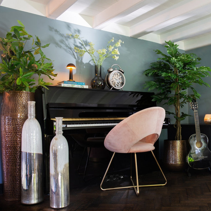 Candeeiro de Mesa LED com Sensor Touch e Bateria Recarregável Dourado Design Cogumelo