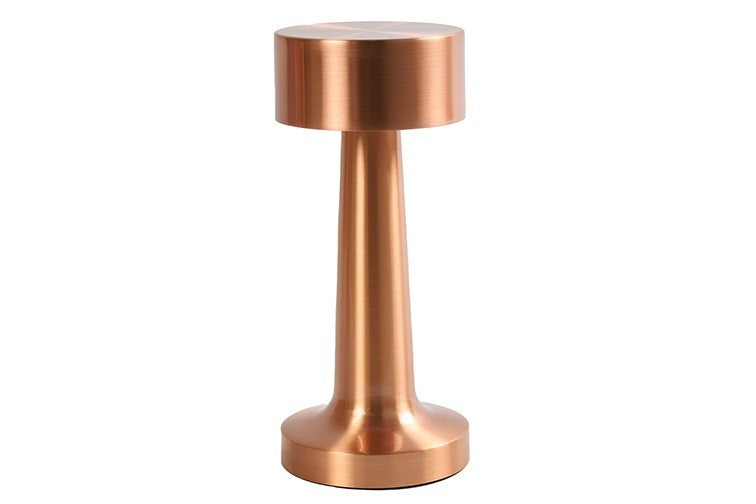 Candeeiro de Mesa LED com Sensor Touch e Bateria Recarregável Design Cogumelo c/ Topo Liso Dourado