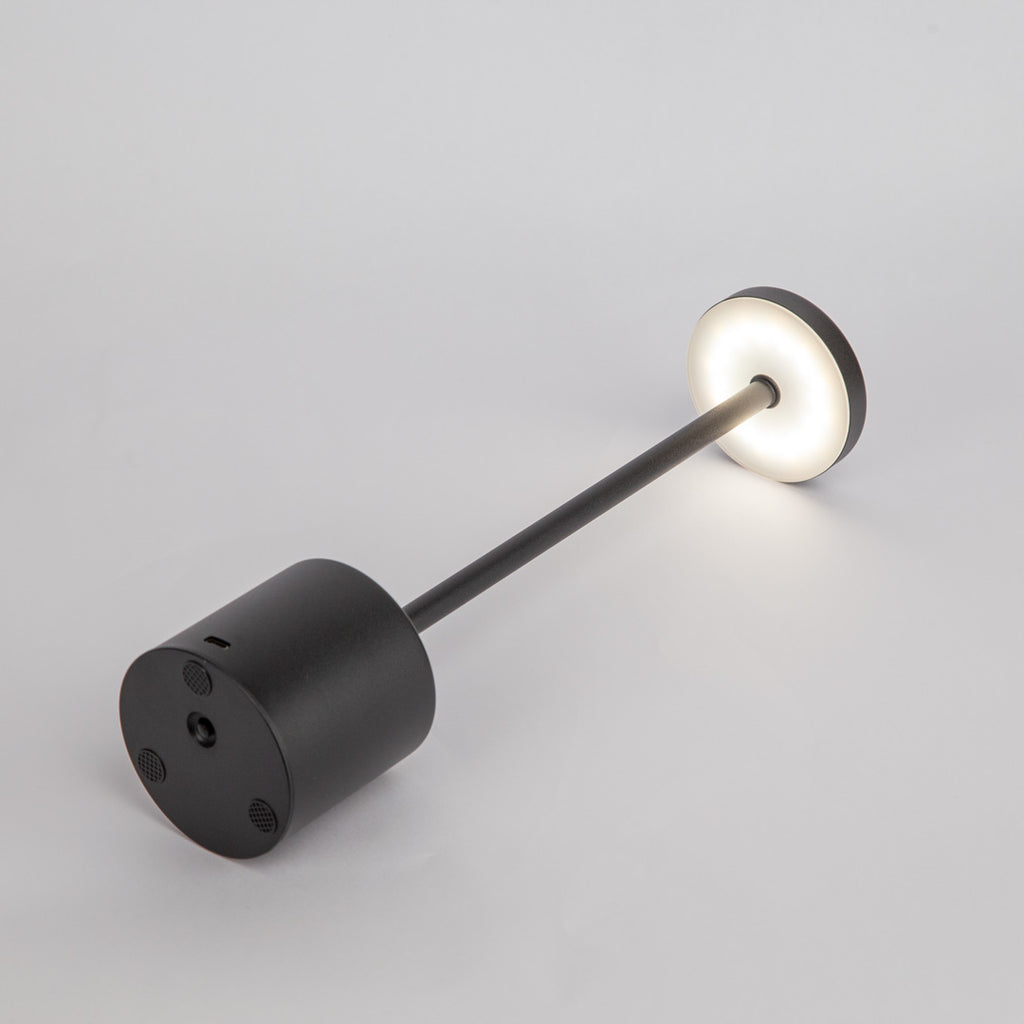 Candeeiro de Mesa LED com Sensor Touch e Bateria Recarregável Preto