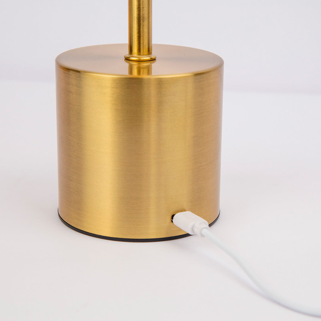 Candeeiro de Mesa LED com Sensor Touch e Bateria Recarregável Dourado