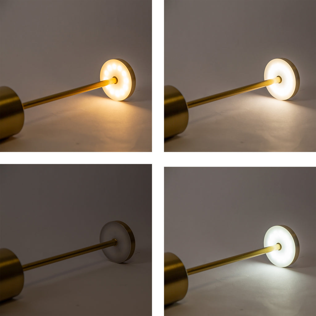 Candeeiro de Mesa LED com Sensor Touch e Bateria Recarregável Dourado